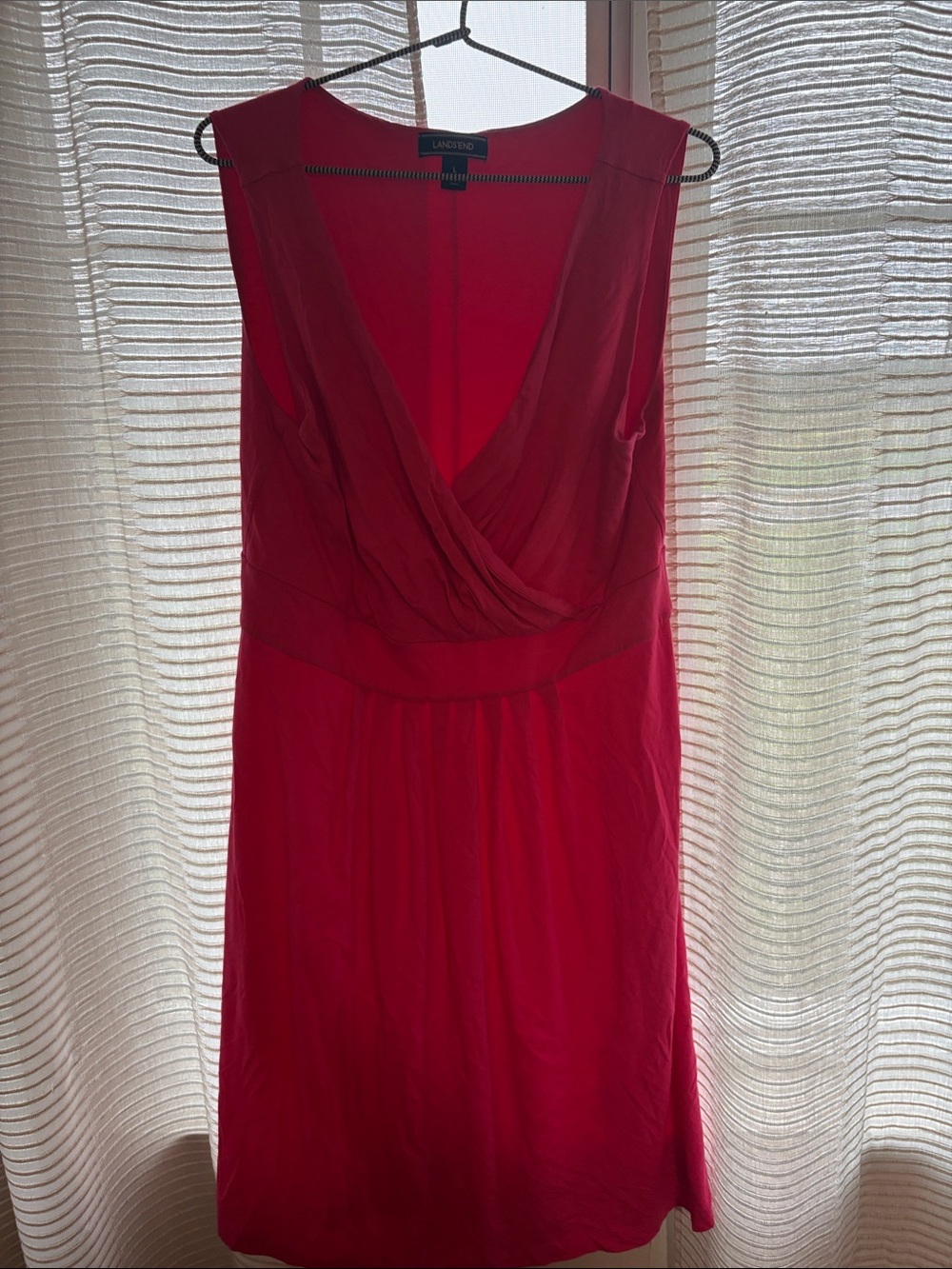 Lands' End Hot Pink Midi Dress